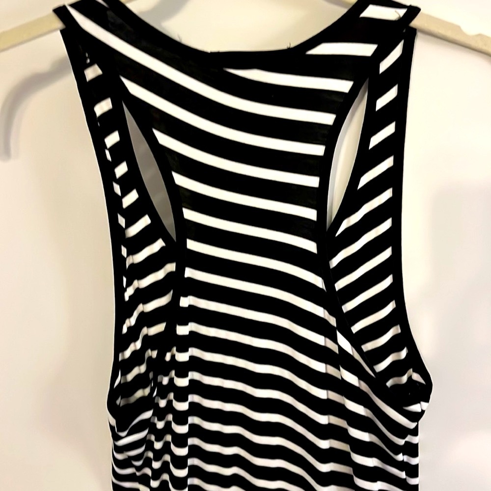 5th & Love Tank Dress Size Medium Black and White Striped Women’s Dress EUC - Picture 5 of 5